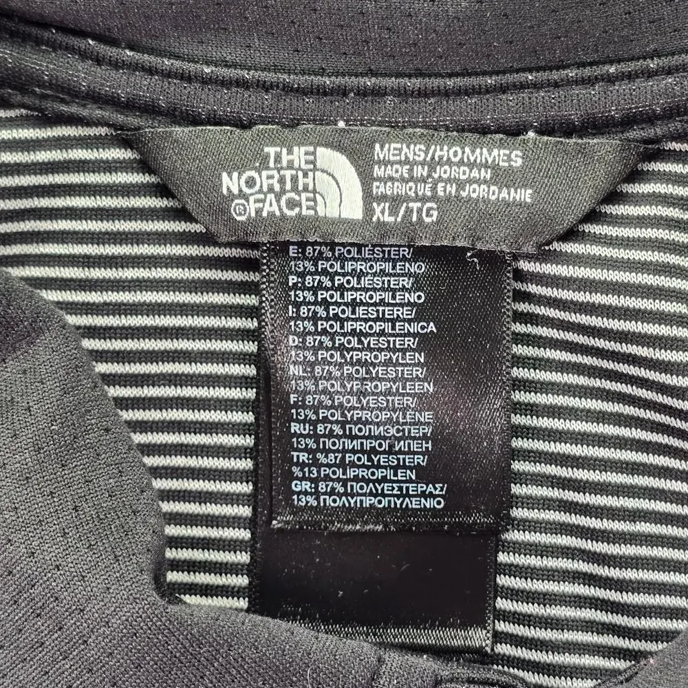 The North Face Polo Shirt Mens XL Black FlashDry Short Sleeve Stretch Peformance